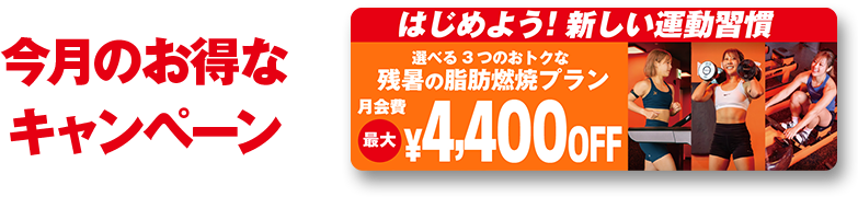 今月のお得なキャンペーン